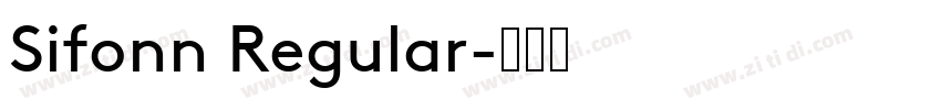 Sifonn Regular字体转换